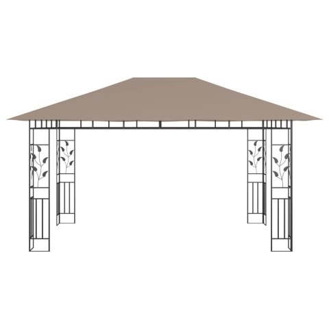 Altana ogrodowa z moskitierą, 4x3x2,73 m, kolor taupe, 180 g/m² Altana ogrodowa z moskitierą, 4x3x2,73 m, kolor taupe, 180 g/m²