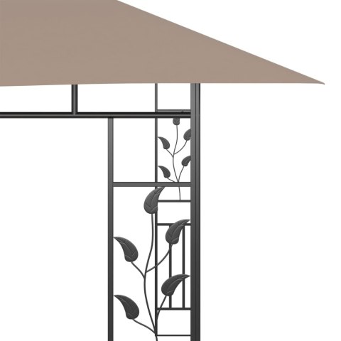 Altana ogrodowa z moskitierą, 4x3x2,73 m, kolor taupe, 180 g/m² Altana ogrodowa z moskitierą, 4x3x2,73 m, kolor taupe, 180 g/m²