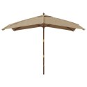  Parasol ogrodowy na drewnianym słupku, taupe, 300x300x273 cm