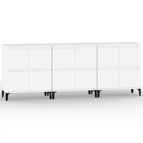 Komody, 3 szt., białe, 60x35x70 cm, materiał drewnopochodny Komody, 3 szt., białe, 60x35x70 cm, materiał drewnopochodny