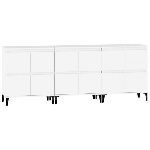 Komody, 3 szt., białe, 60x35x70 cm, materiał drewnopochodny Komody, 3 szt., białe, 60x35x70 cm, materiał drewnopochodny
