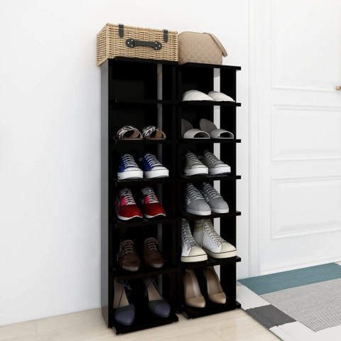 Szafki na buty, 2 szt., czarne, 27,5x27x102 cm Szafki na buty, 2 szt., czarne, 27,5x27x102 cm