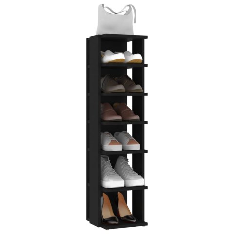 Szafki na buty, 2 szt., czarne, 27,5x27x102 cm Szafki na buty, 2 szt., czarne, 27,5x27x102 cm