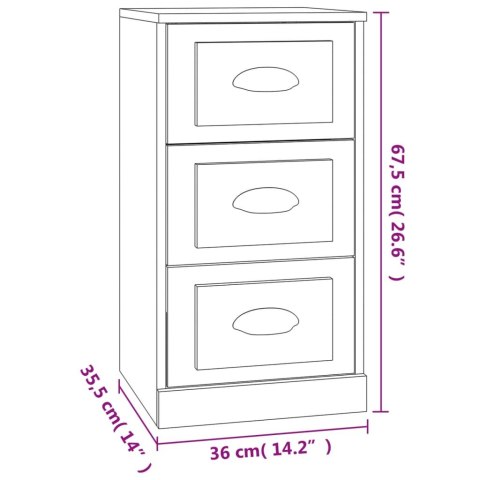 Szafka, czarna, 36x35,5x67,5 cm, materiał drewnopochodny Szafka, czarna, 36x35,5x67,5 cm, materiał drewnopochodny