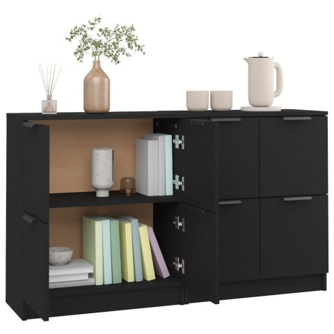 Komody, 2 szt., czarne, 60x30x70 cm, materiał drewnopochodny Komody, 2 szt., czarne, 60x30x70 cm, materiał drewnopochodny