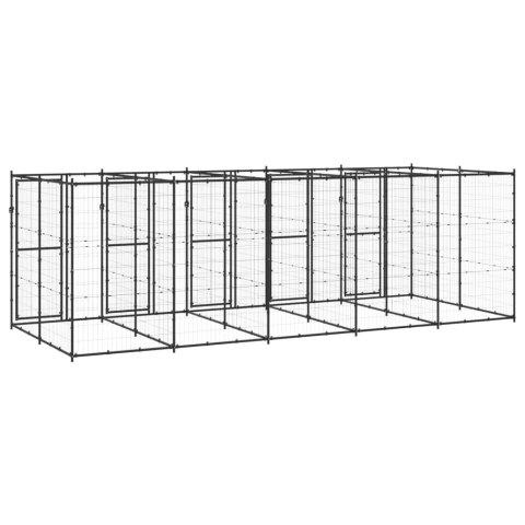 Kojec zewnętrzny dla psa, stalowy, 12,1 m² Kojec zewnętrzny dla psa, stalowy, 12,1 m²