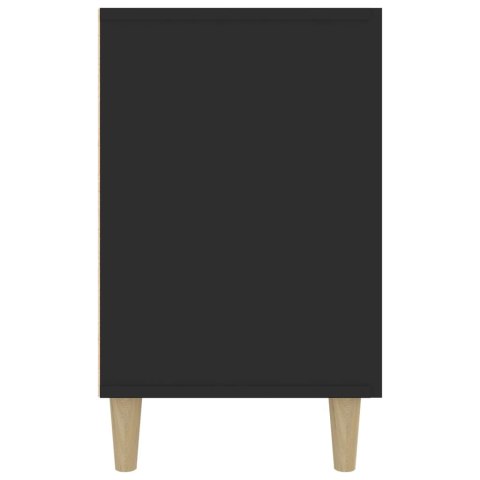 Komoda, czarna, 100x36x60 cm, materiał drewnopochodny Komoda, czarna, 100x36x60 cm, materiał drewnopochodny