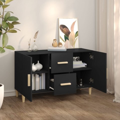Komoda, czarna, 100x36x60 cm, materiał drewnopochodny Komoda, czarna, 100x36x60 cm, materiał drewnopochodny