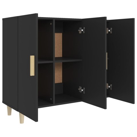 Szafka, czarna, 90x34x80 cm, materiał drewnopochodny Szafka, czarna, 90x34x80 cm, materiał drewnopochodny