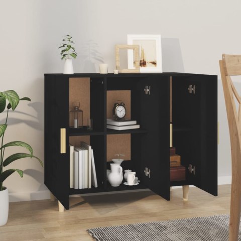 Szafka, czarna, 90x34x80 cm, materiał drewnopochodny Szafka, czarna, 90x34x80 cm, materiał drewnopochodny