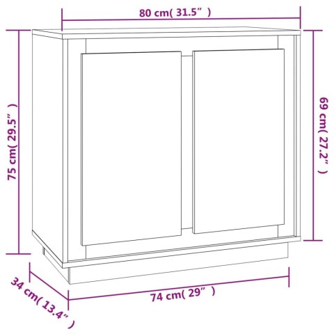 Szafka, dąb sonoma, 80x34x75 cm, materiał drewnopochodny Szafka, dąb sonoma, 80x34x75 cm, materiał drewnopochodny