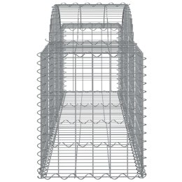  Kosze gabionowe, 3 szt, 200x50x60/80 cm, galwanizowane żelazo