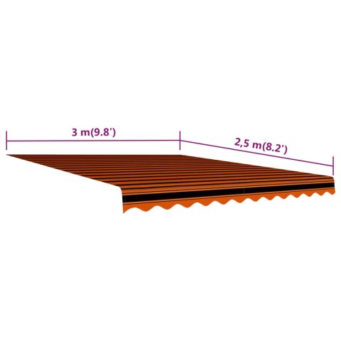 Tkanina do markizy, pomarańczowo-brązowa, 300 x 250 cm Tkanina do markizy, pomarańczowo-brązowa, 300 x 250 cm