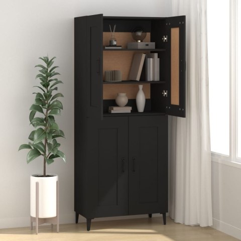 Szafka, czarna, 69,5x34x90 cm, materiał drewnopochodny Szafka, czarna, 69,5x34x90 cm, materiał drewnopochodny