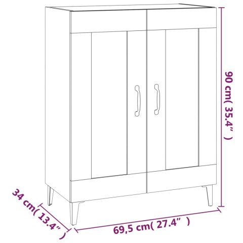 Szafka, czarna, 69,5x34x90 cm, materiał drewnopochodny Szafka, czarna, 69,5x34x90 cm, materiał drewnopochodny