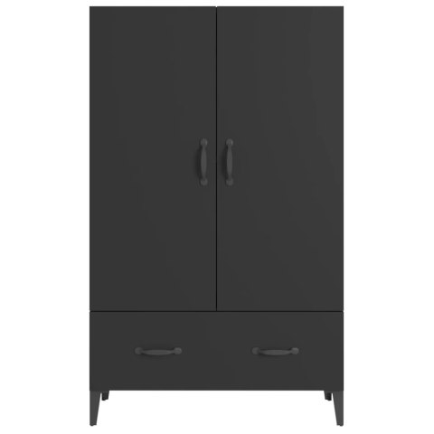 Szafka, czarna, 70x31x115 cm, materiał drewnopochodny Szafka, czarna, 70x31x115 cm, materiał drewnopochodny
