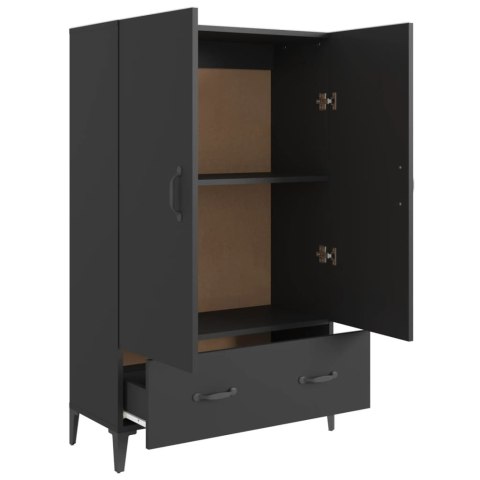 Szafka, czarna, 70x31x115 cm, materiał drewnopochodny Szafka, czarna, 70x31x115 cm, materiał drewnopochodny