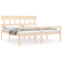  Rama łóżka z wezgłowiem, 6FT Super King, lite drewno