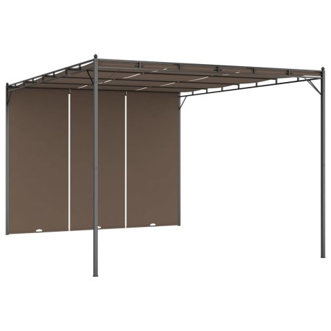 Altana ogrodowa z zasłoną, 4 x 3 x 2,25 m, kolor taupe Altana ogrodowa z zasłoną, 4 x 3 x 2,25 m, kolor taupe