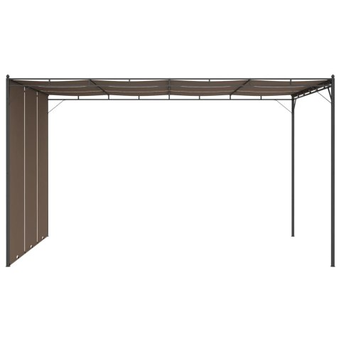 Altana ogrodowa z zasłoną, 4 x 3 x 2,25 m, kolor taupe Altana ogrodowa z zasłoną, 4 x 3 x 2,25 m, kolor taupe
