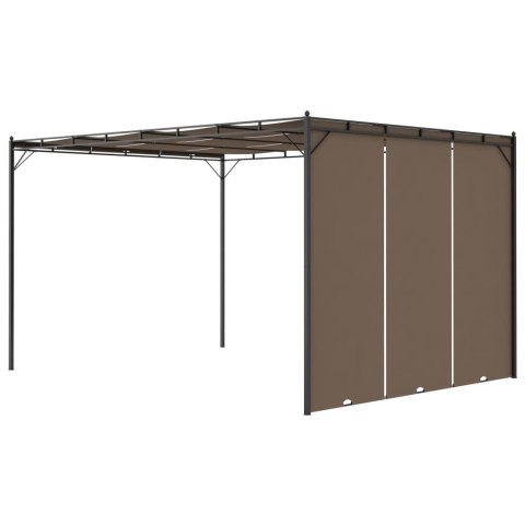 Altana ogrodowa z zasłoną, 4 x 3 x 2,25 m, kolor taupe Altana ogrodowa z zasłoną, 4 x 3 x 2,25 m, kolor taupe