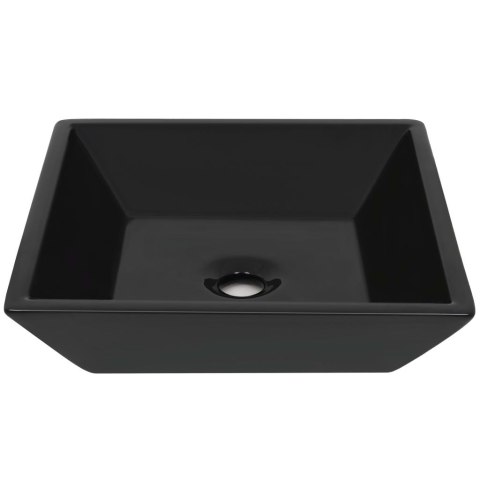 Umywalka ceramiczna, kwadratowa, 41,5 x 41,5 x 12 cm, czarna Umywalka ceramiczna, kwadratowa, 41,5 x 41,5 x 12 cm, czarna