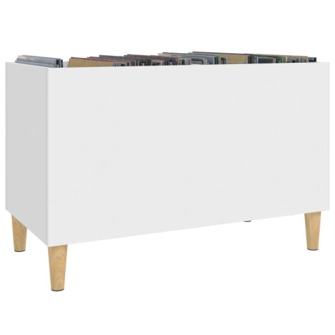 Szafka na płyty, biała, 74,5x38x48 cm, materiał drewnopochodny Szafka na płyty, biała, 74,5x38x48 cm, materiał drewnopochodny