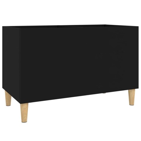 Szafka na płyty, czarna, 74,5x38x48 cm, materiał drewnopochodny Szafka na płyty, czarna, 74,5x38x48 cm, materiał drewnopochodny