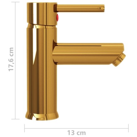 Bateria umywalkowa, złote wykończenie, 130x176 mm Bateria umywalkowa, złote wykończenie, 130x176 mm
