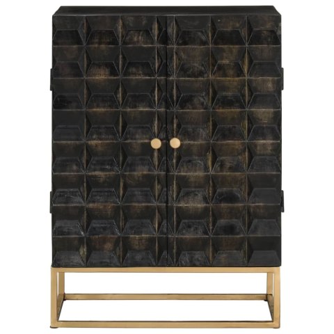 Szafka boczna, 55x34x75 cm, lite drewno mango i żelazo Szafka boczna, 55x34x75 cm, lite drewno mango i żelazo