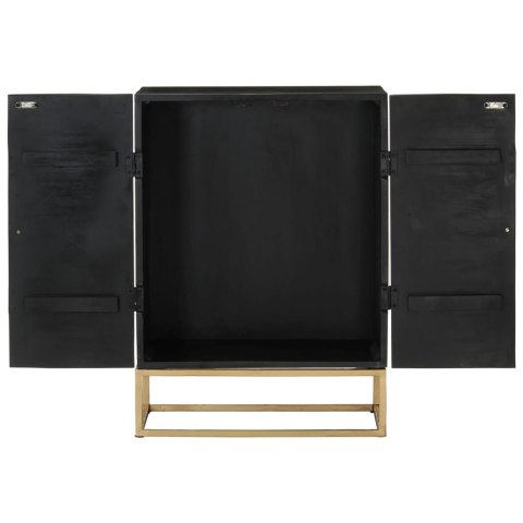Szafka boczna, 55x34x75 cm, lite drewno mango i żelazo Szafka boczna, 55x34x75 cm, lite drewno mango i żelazo
