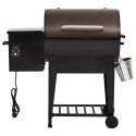  Grill na pellet, z dolną półką, czarny, 94 cm, żelazo