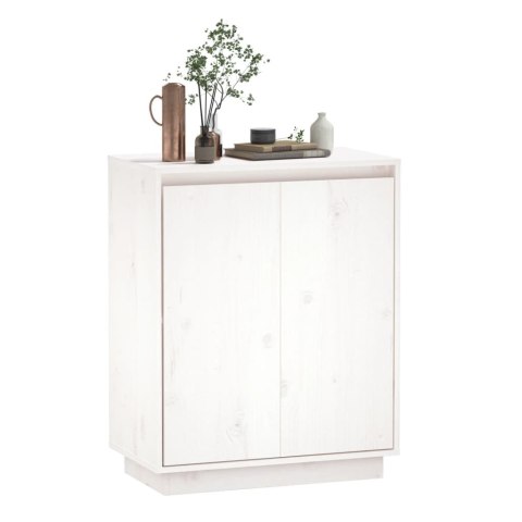 Szafka, biała, 60x34x75 cm, lite drewno sosnowe Szafka, biała, 60x34x75 cm, lite drewno sosnowe