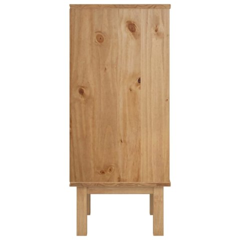 Komoda OTTA, brązowo-biała, 76,5x39,5x90 cm, drewno sosnowe Komoda OTTA, brązowo-biała, 76,5x39,5x90 cm, drewno sosnowe