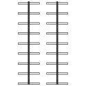  Ścienne uchwyty na 18 butelek wina, 2 szt., czarne, żelazne