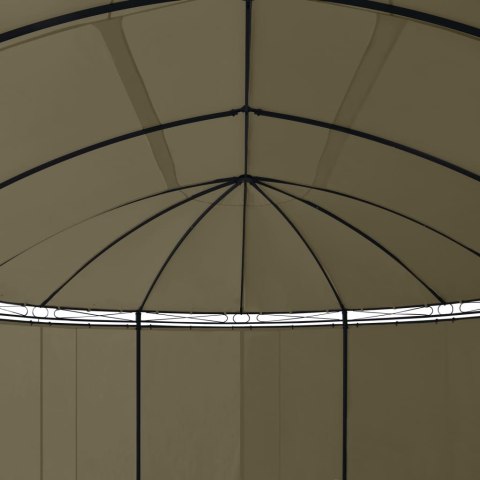 Altana z zasłonami, 520x349x255 cm, kolor taupe, 180 g/m² Altana z zasłonami, 520x349x255 cm, kolor taupe, 180 g/m²