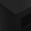  Szafka z drzwiczkami przesuwnymi, czarna, 90x40x90 cm, stalowa
