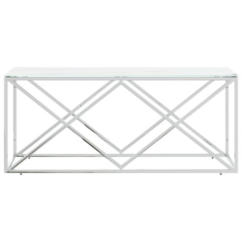 Stolik kawowy, 110x45x45 cm, stal nierdzewna i szkło Stolik kawowy, 110x45x45 cm, stal nierdzewna i szkło