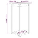  Stolik barowy, czarny, 60x60x110 cm, lite drewno sosnowe