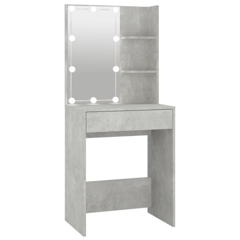 Toaletka z oświetleniem LED, betonowa szarość, 60x40x140 cm Toaletka z oświetleniem LED, betonowa szarość, 60x40x140 cm