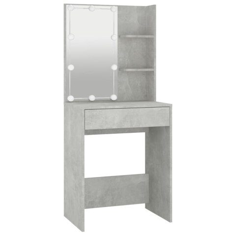 Toaletka z oświetleniem LED, betonowa szarość, 60x40x140 cm Toaletka z oświetleniem LED, betonowa szarość, 60x40x140 cm