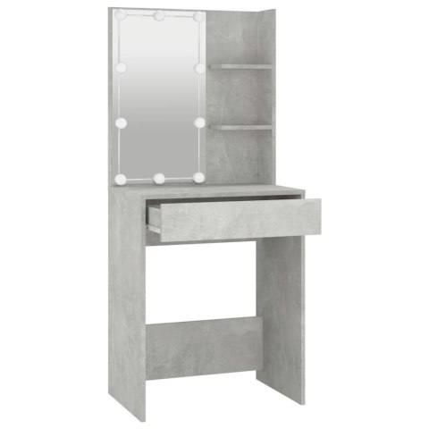 Toaletka z oświetleniem LED, betonowa szarość, 60x40x140 cm Toaletka z oświetleniem LED, betonowa szarość, 60x40x140 cm