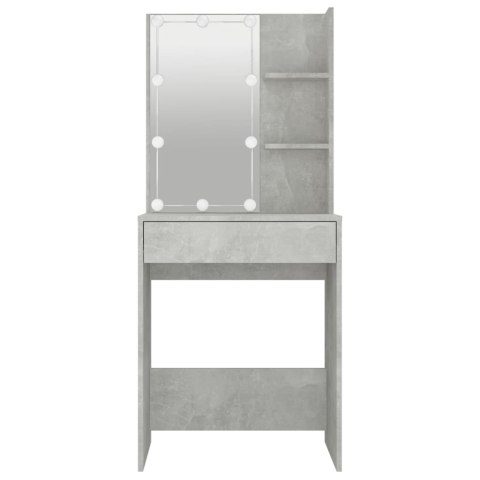 Toaletka z oświetleniem LED, betonowa szarość, 60x40x140 cm Toaletka z oświetleniem LED, betonowa szarość, 60x40x140 cm