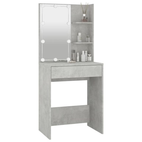 Toaletka z oświetleniem LED, betonowa szarość, 60x40x140 cm Toaletka z oświetleniem LED, betonowa szarość, 60x40x140 cm