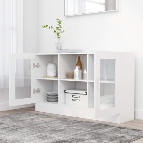 Witryna, biała, 120 x 30,5 x 70 cm, płyta wiórowa Witryna, biała, 120 x 30,5 x 70 cm, płyta wiórowa