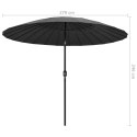  Parasol ogrodowy na słupku aluminiowym, 270 cm, antracytowy