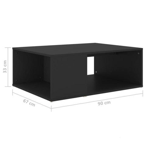 Stolik kawowy, czarny, 90x67x33 cm, płyta wiórowa Stolik kawowy, czarny, 90x67x33 cm, płyta wiórowa