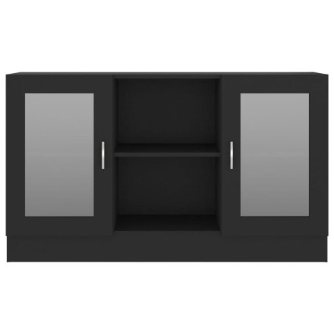 Witryna, czarna, 120x30,5x70 cm, materiał drewnopochodny Witryna, czarna, 120x30,5x70 cm, materiał drewnopochodny