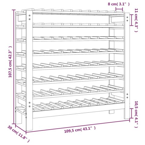 Stojak na wino, 109,5x30x107,5 cm, lite drewno sosnowe Stojak na wino, 109,5x30x107,5 cm, lite drewno sosnowe