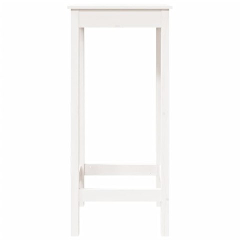 Stolik barowy, biały, 50x50x110 cm, lite drewno sosnowe Stolik barowy, biały, 50x50x110 cm, lite drewno sosnowe